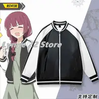 BOCCHI THE ROCK! Hiroi Kikuri 3D Printing Cosplay Baseball Jacket and Coats Long Sleeves Japanese Anime Streetwear kids size 1