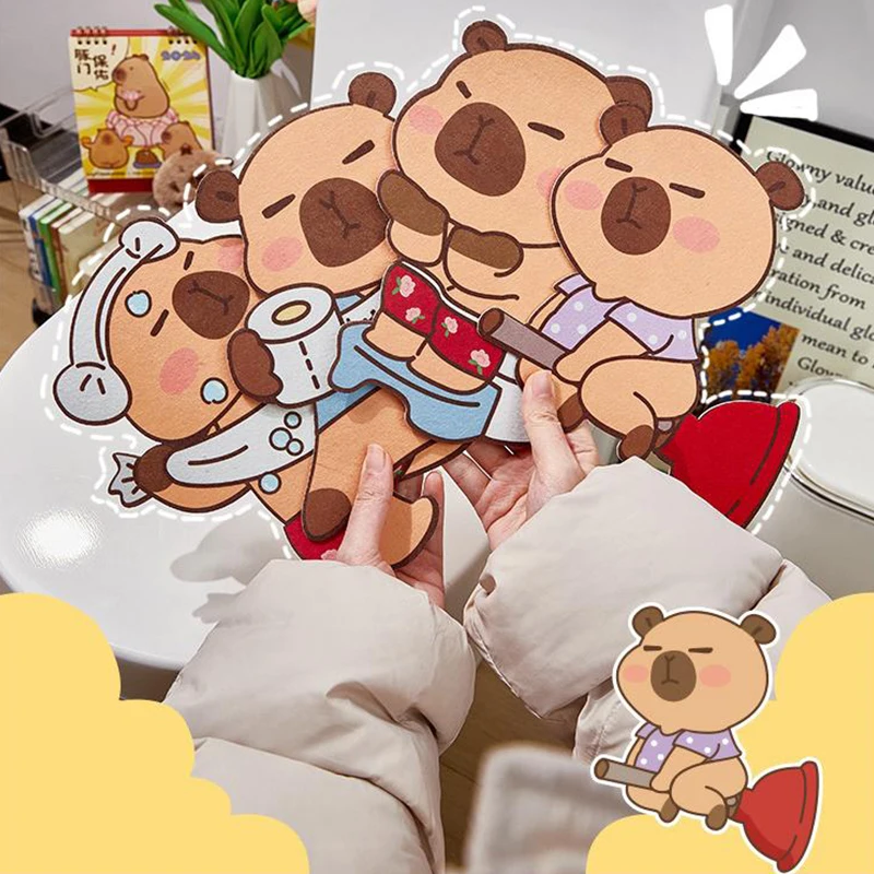 Capybara Toilet Mat Deodorizing Stickers Cartoon Toilet Mat Self-adhesive
