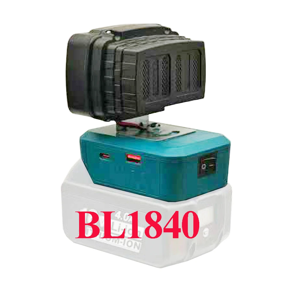 마키타 18V 리튬 이온 배터리 케이스 BL1830 작업등 램프 스포트라이트 토치 핸드 랜턴 BL1860 BL1820 타입 C USB 보조 배터리