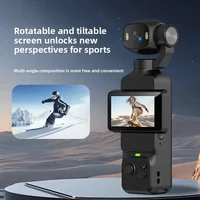 4K Handheld Gimbal Action Camera HD 180° Rotatable Lens Anti-shake Pocket Vlog Camera with Fill Light for Outdoor Sports 2