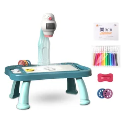 Proyector para niños, mesa de dibujo, escritorio de pintura con bolígrafos, máquina de proyección, juguete educativo temprano, herramienta de aprendizaje