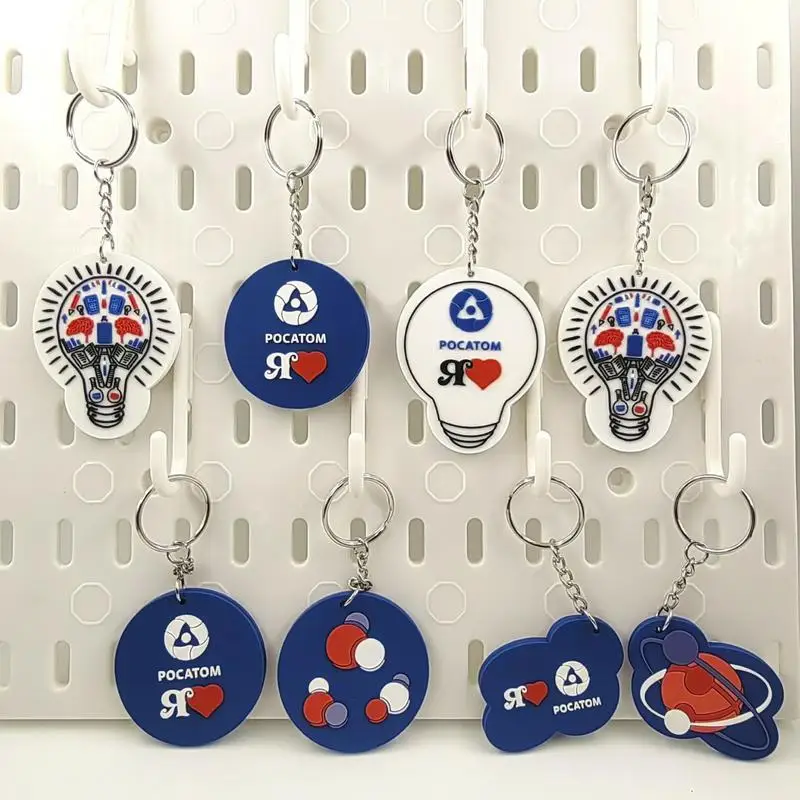 

LOGO Print PVC Soft Plastic Key chains Personalized Pendants Ordinary Key Tool Advertising Souvenirs Fashion Order