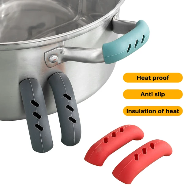 4Pcs Cotton Heat Resistant Pan Handle Holder Cover Iron Hot