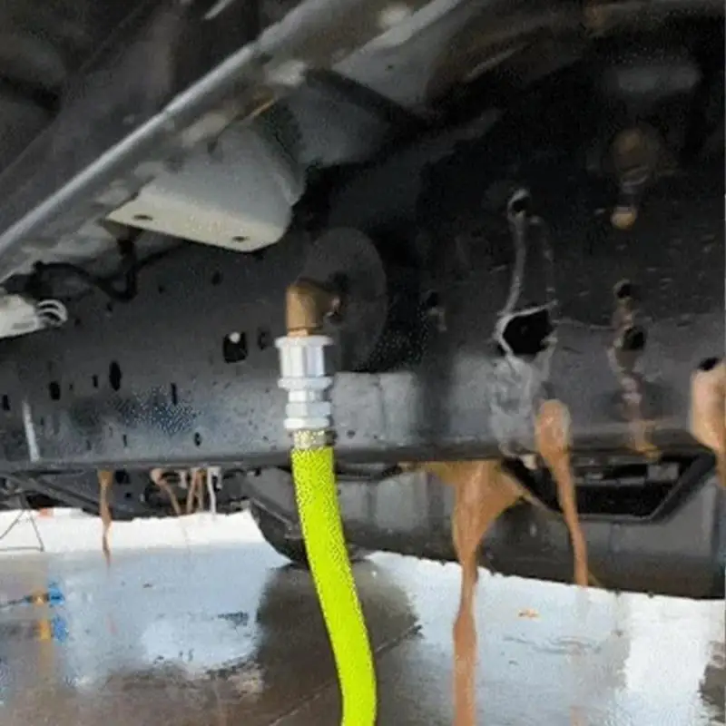 1PC O-ring Chassis Cleaner Flusher Kit Stainless Steel Nozzle Yellow Connector 6Water Outlets All-round Clean Convenient Durable