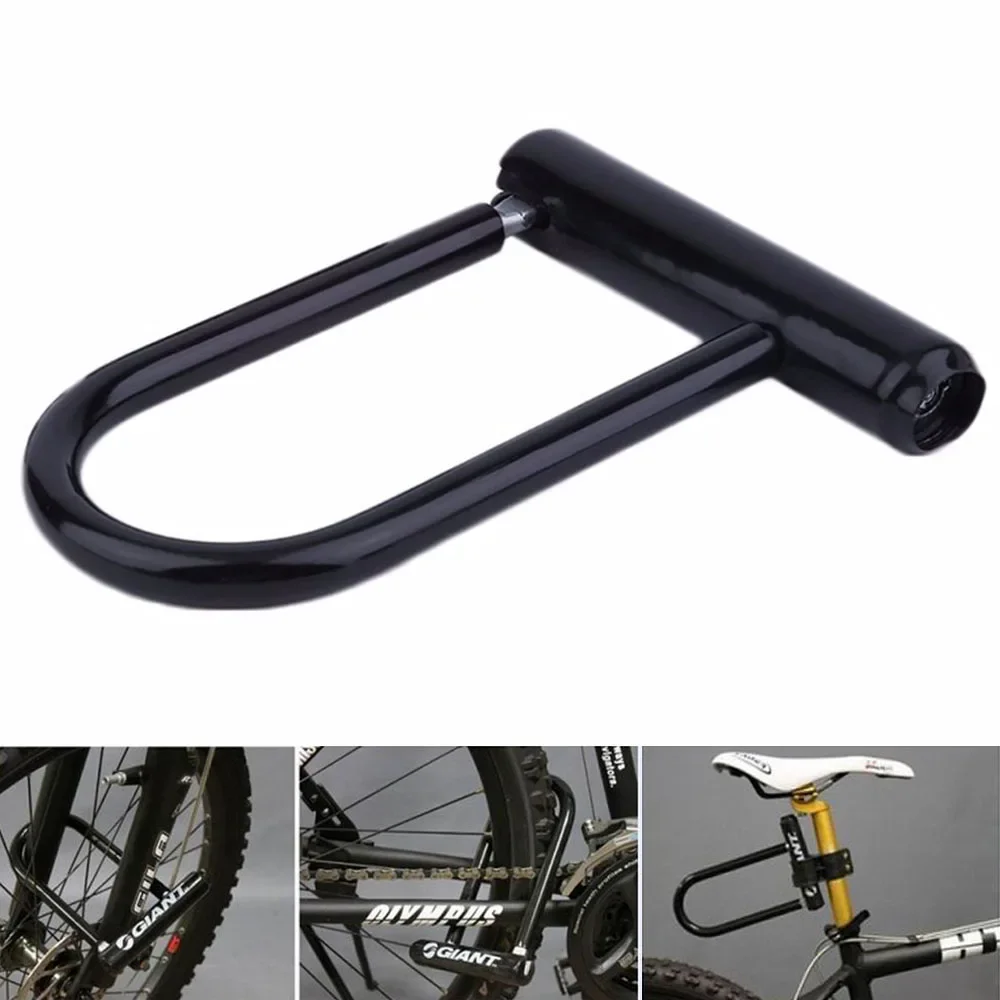 Bicycle U Lock Portables MTB Road Bike Wheel Lock With Key Anti-theft Safety Motorcycle Scooter Cycling Bicycle Accessories_voghion.com