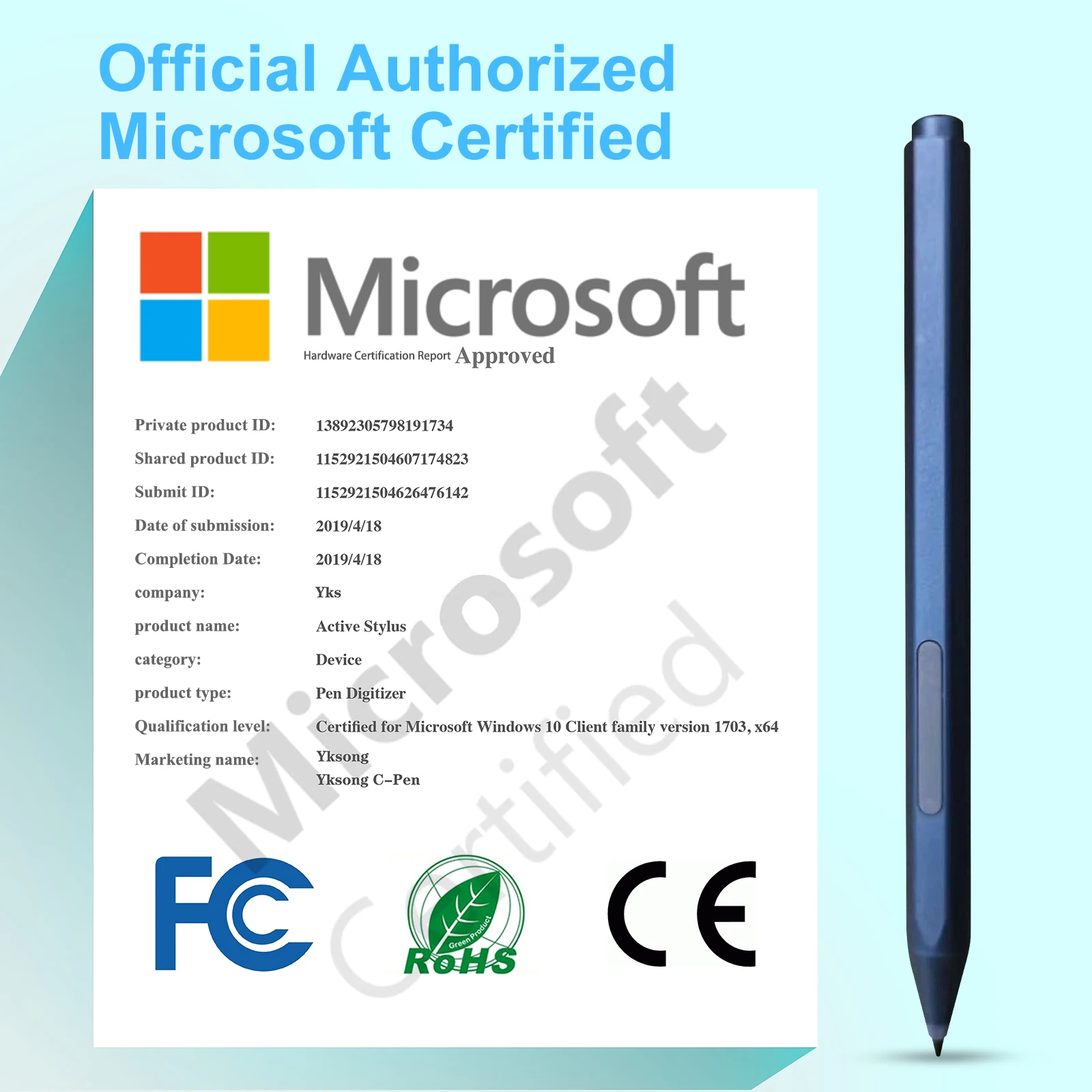 

Microsoft Surface Stylus Pen Palm Rejection for Surface Pro 7/6/5/4/3/go 3/go 2/go/Book2 Laptop 4/3/2 Studio Tablet For ASUS HP