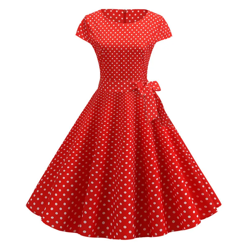Women's Vintage Dot Swing Party Vintage Dress