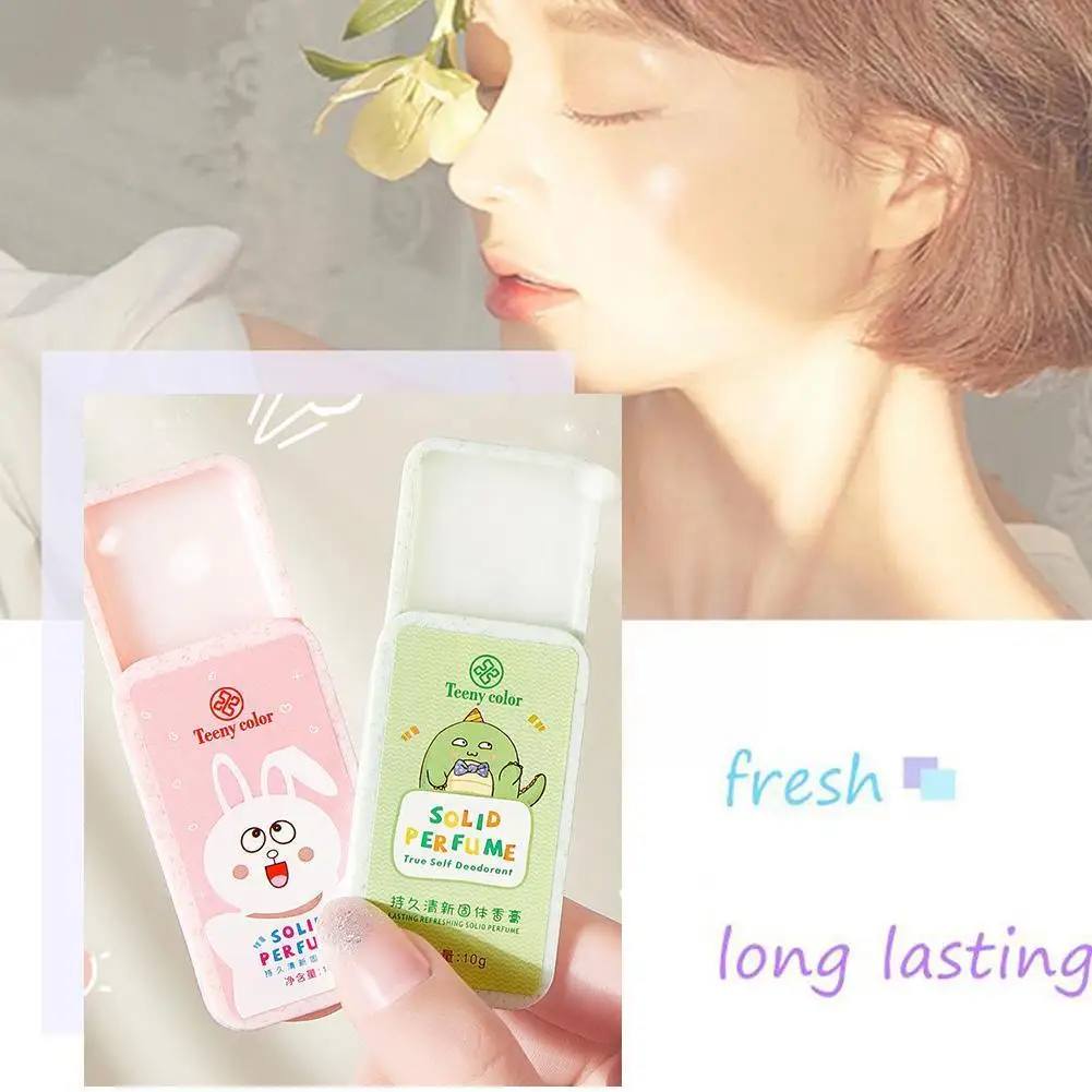 

Solid Perfume Portable Deodorant Mild Long Lasting Perfume Freshness Flowers Women Elegant Aroma Fruit Body Deodorants Men C7P8