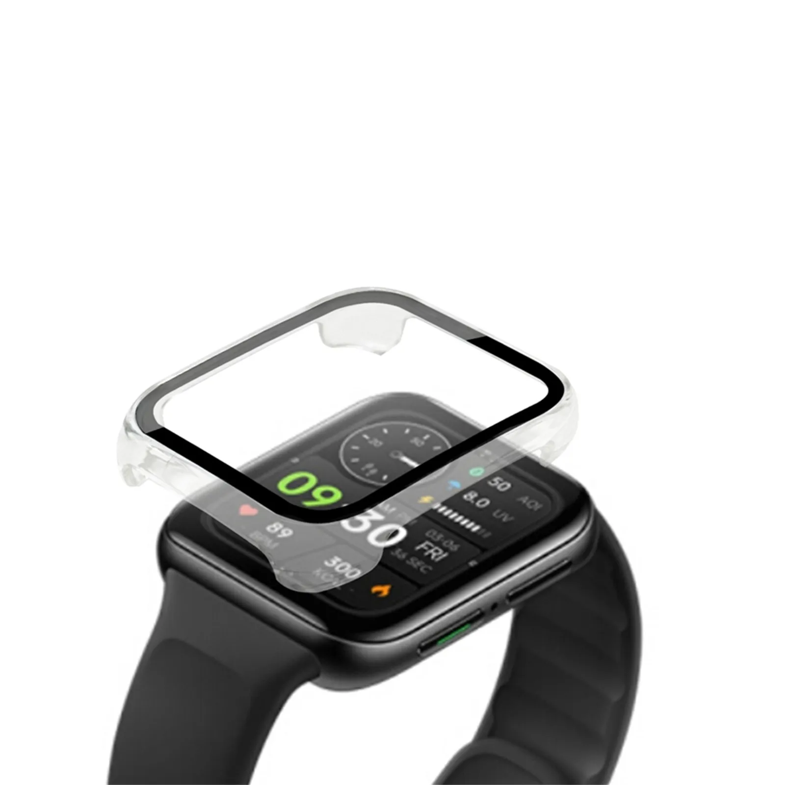 OPPO Watch 2 46mm 9H ȭ ʸ + PC ȣ ̽ Ŀ, ǰ  ׼
