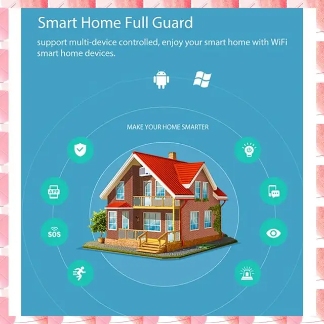 JAJA 1 Piece Tuya Wifi Door Magnetic Smart Window Sensor Door Door Detector Smart Home Alarm System White For Alexa Google Assis 6