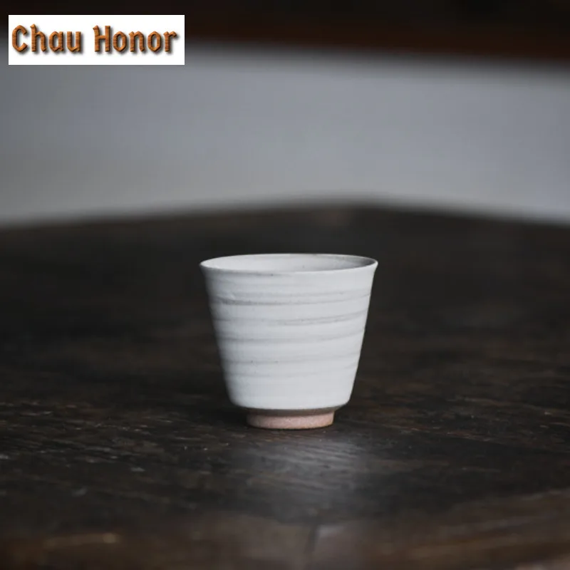 2pc/lot Japanese Brush Mark Glaze Teacup Vintage Tea Bowl Tea Cup Set Tea-tasting Personal Cup Jianzhan Master Cups Teaset 70ml