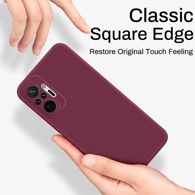 Premium Square Liquid Silicone Phone Case - Enhanced Protection