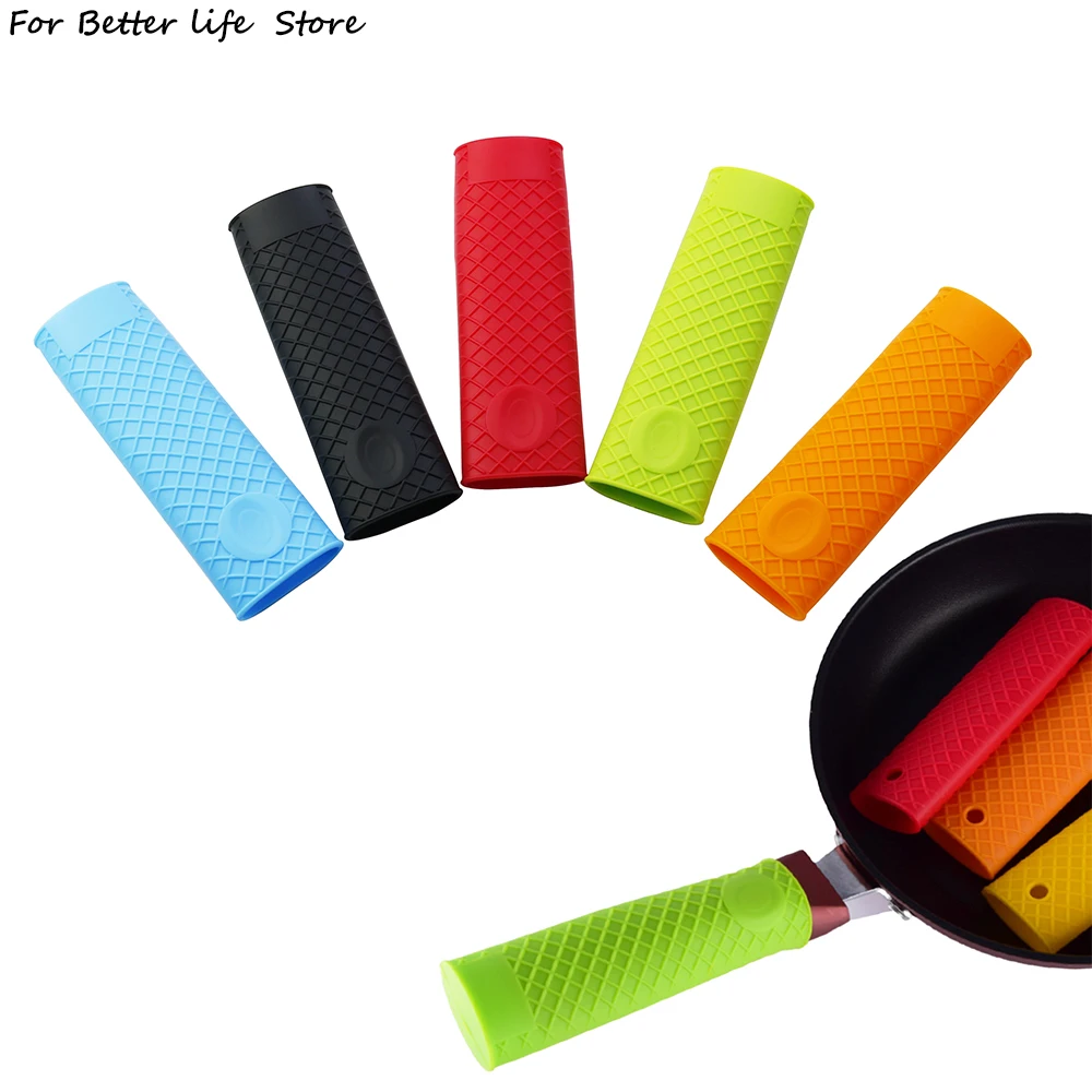 1PcsThickenedSiliconePanHandleCoverHeatInsulationCoverAntiSlipPanHandleCoverFrying