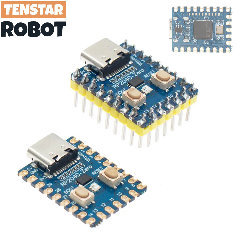 RP2040-Zero RP2040 라즈베리 파이 마이크로컨트롤러 PICO 개발 보드 모듈, 듀얼 코어 Cortex M0 + 프로세서, 2MB 플래시