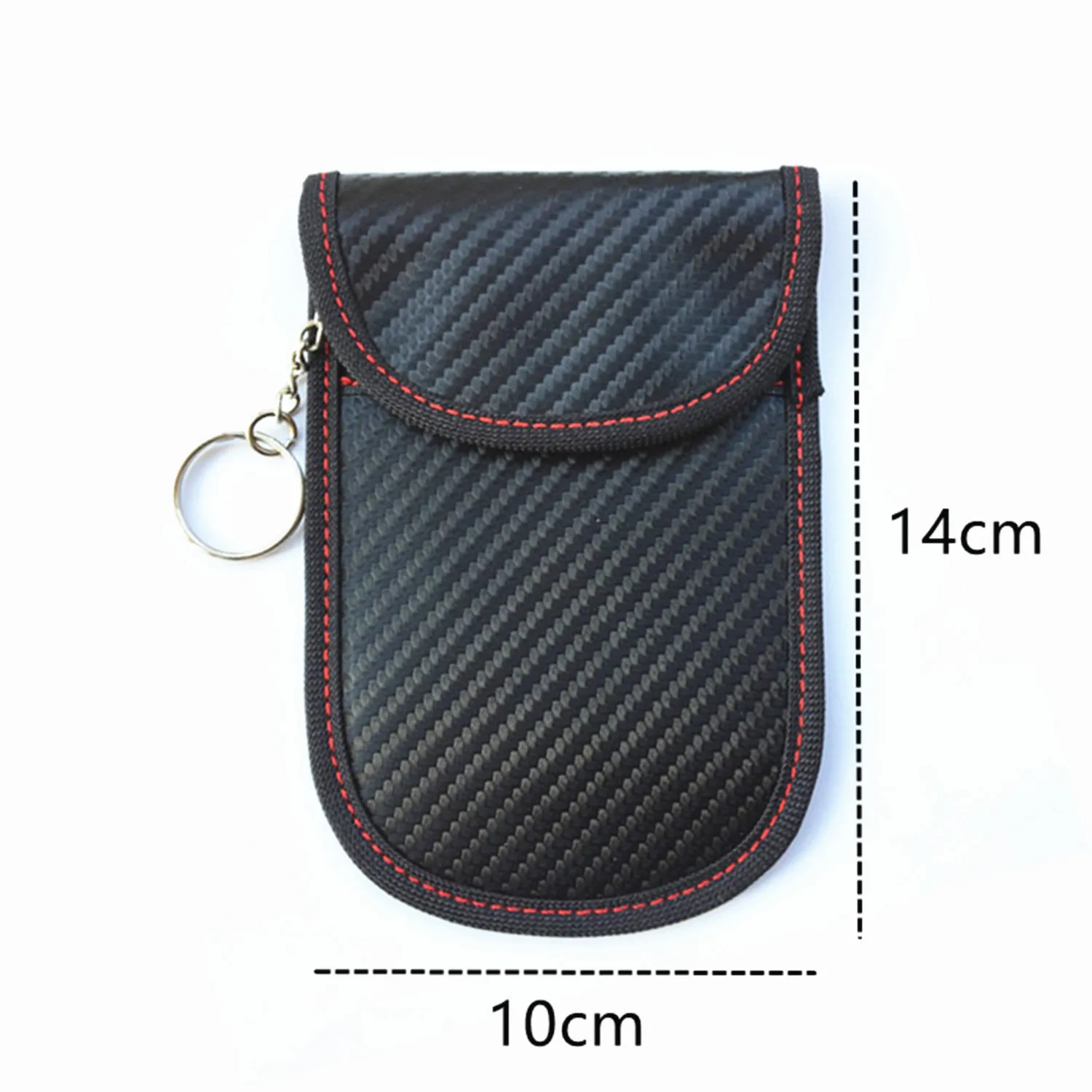 Carbon Fiber RFID Shielding Faraday Key Pouch - Anti-Theft, Anti-Induction, Neutral Style