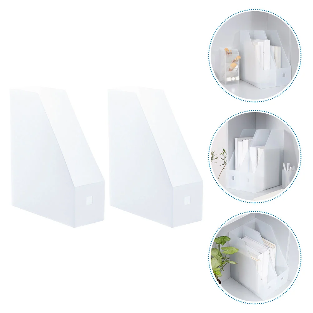 

2 Pcs Decorate File Storage Rack Office Wall Mounted Desk Folder Holder Organizer Plastic Document