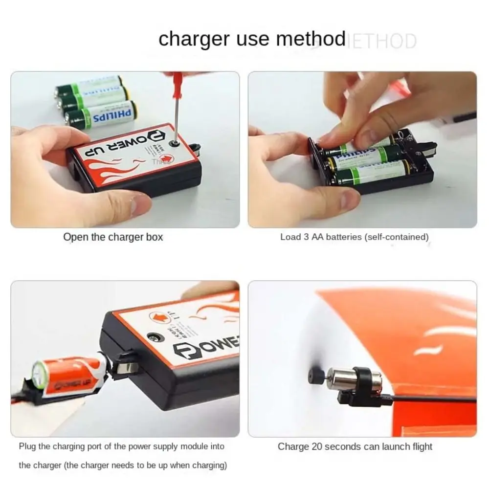 Hand Throwing Airplane Electric Model Motor Power Flying Toys Folding Paper Plane Develop Cognition DIY Plane Paper Airplane Toy