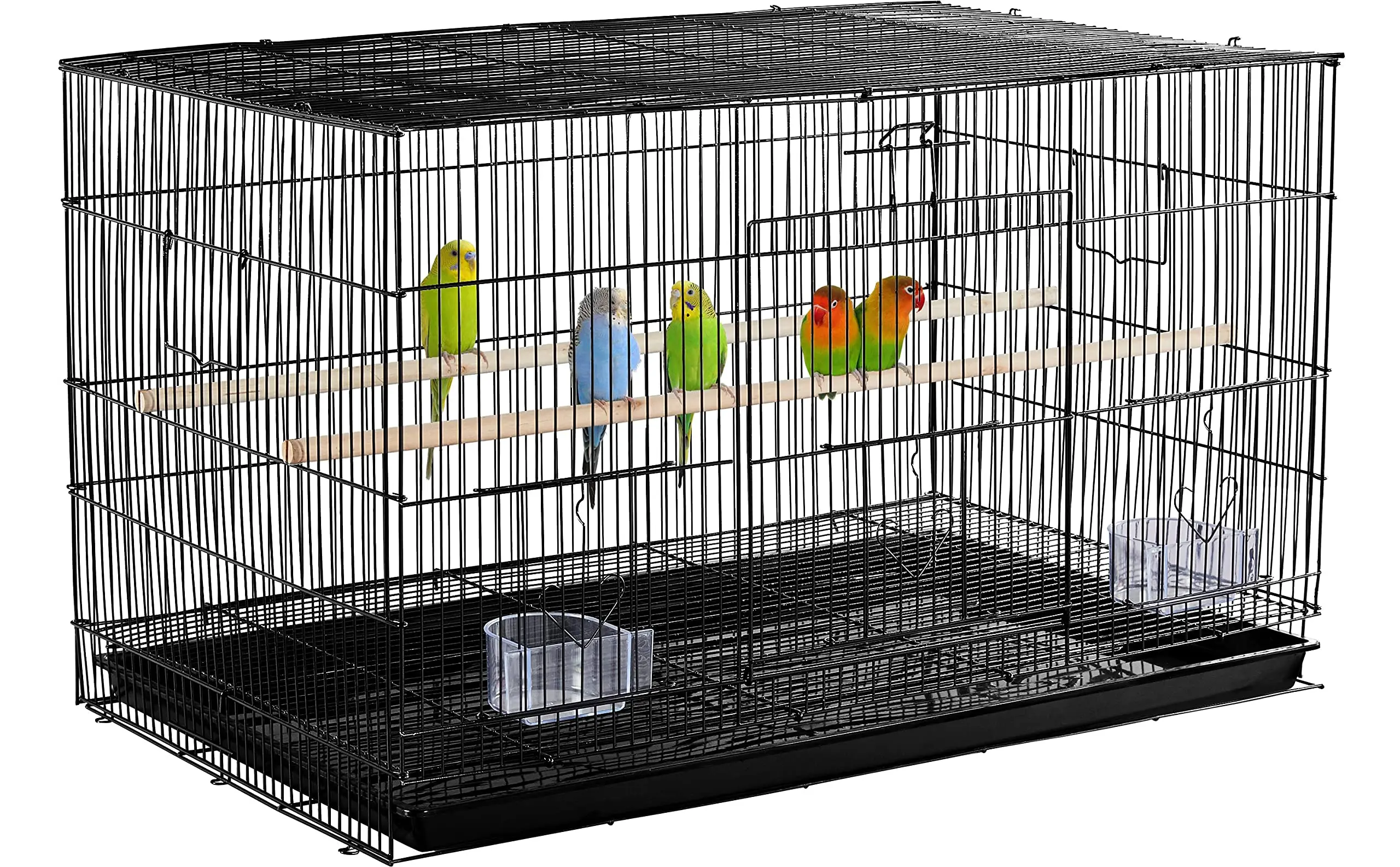 

30'' Length Flight Bird Cage Iron Flight Parrot Cage for Small Parrots Parakeets Cockatiels Budgies Conures Quaker Parrot