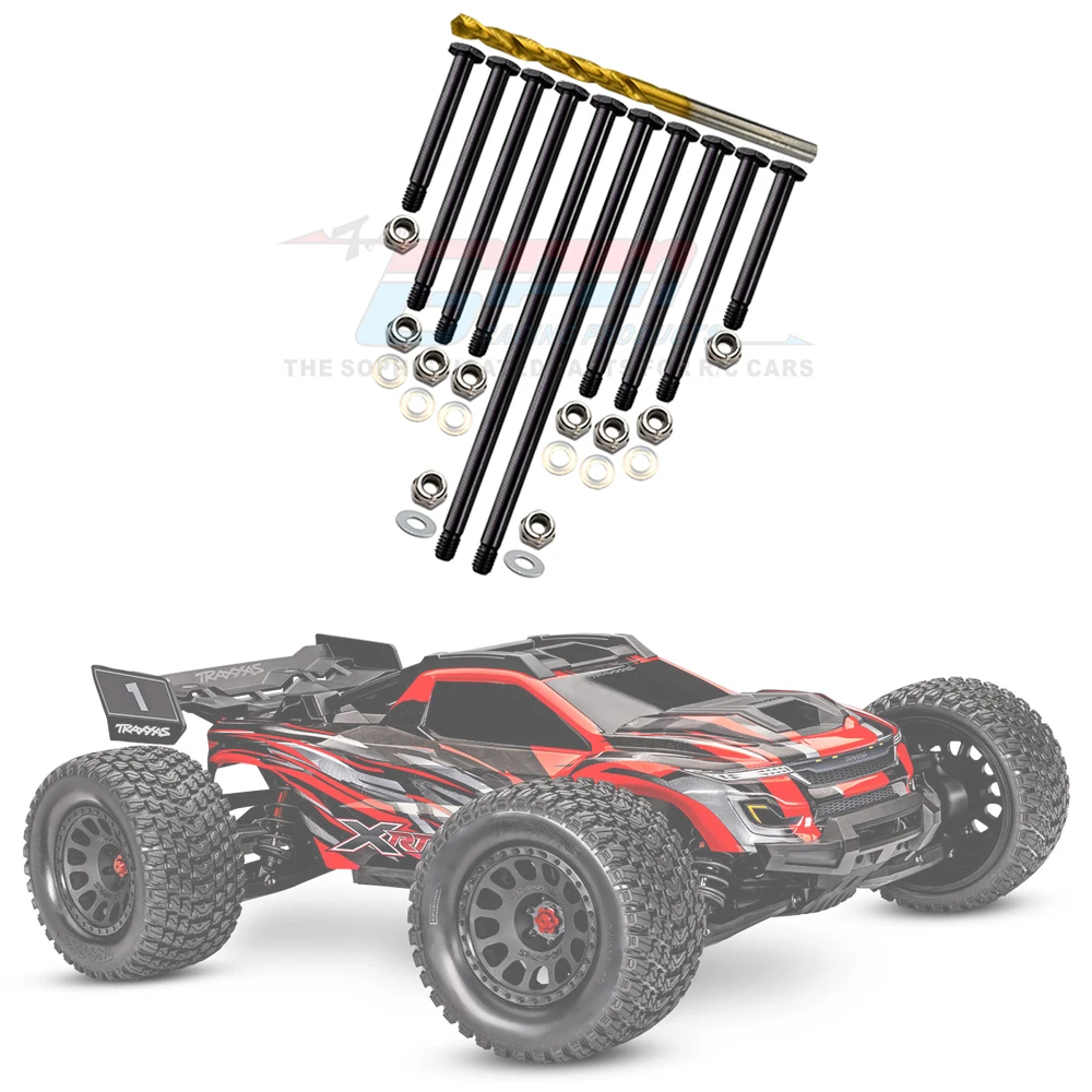 

GPM for Trax 1/6 XRT 1/5 X-MAXX 8S Monster Truck Upgrade Parts Metal Steel Front Rear Suspension Arm Pin Set 7740 7741 7742