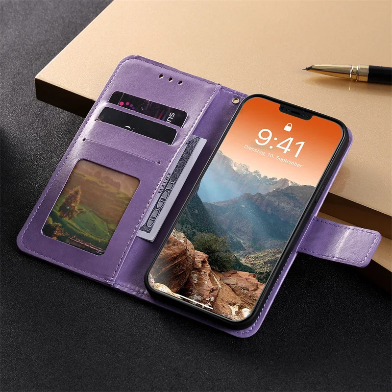 Elegant Leather Wallet Case - Premium Protection and Style