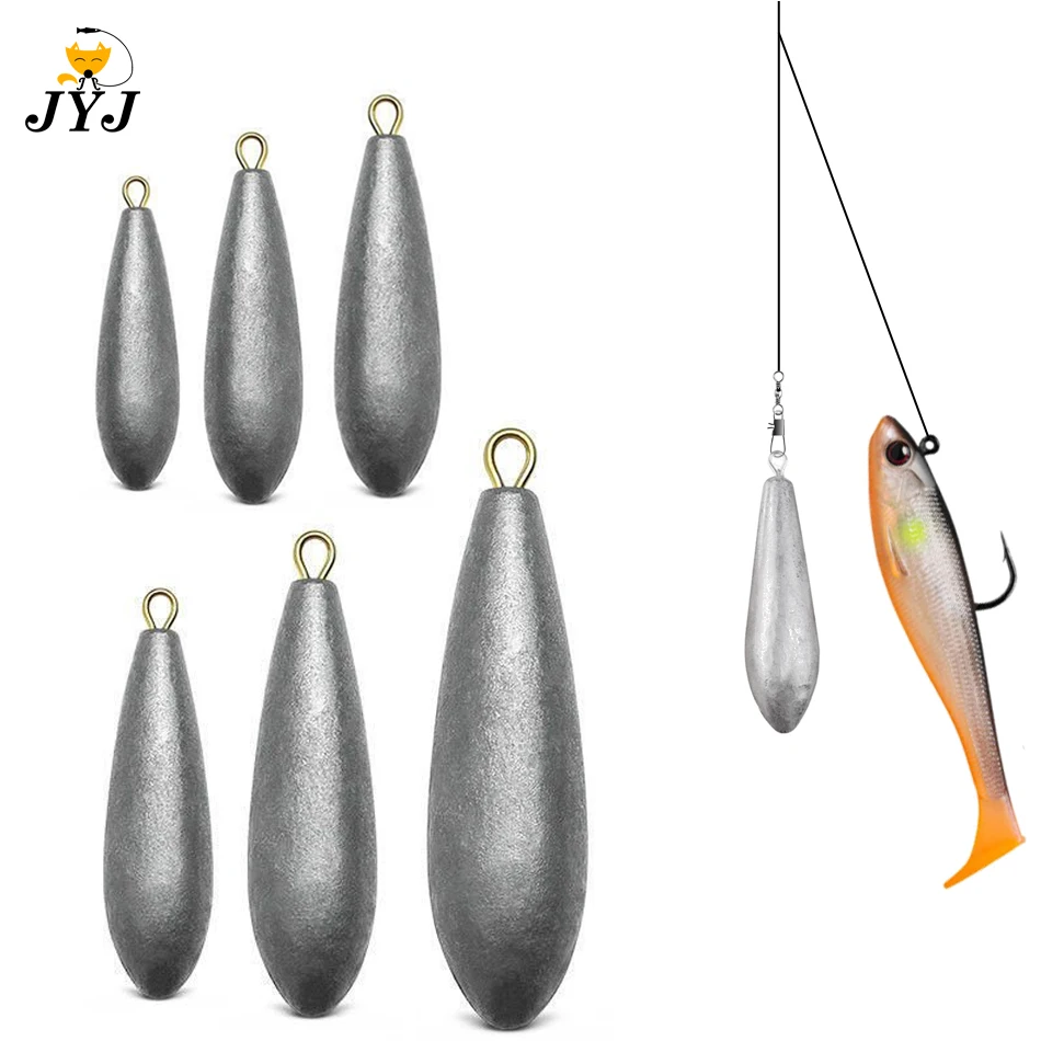 10g-100g Oval Sinker Jig Head Deep Water Drop Fishing Weights Bullet Weight  Sinkers Fishing Tackle Accessories - AliExpress