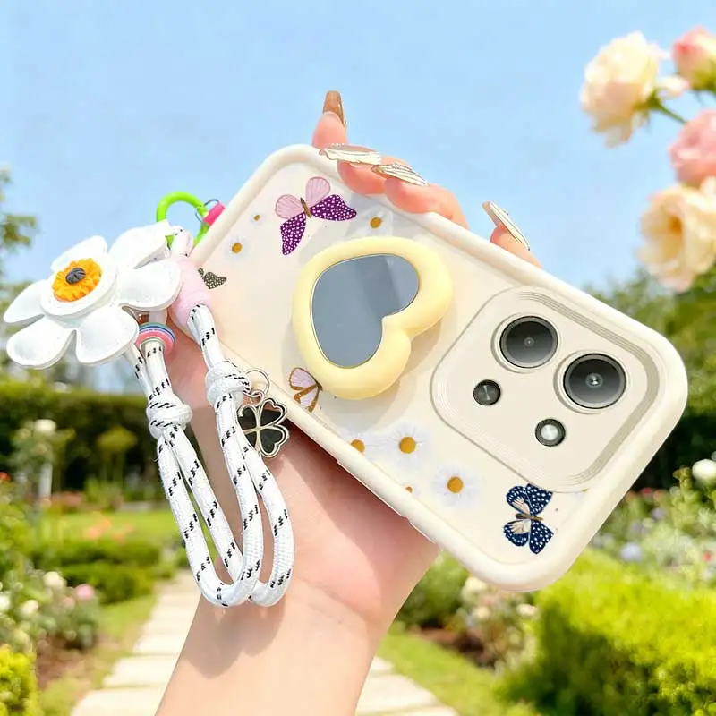 Butterfly Themed Phone Case Set with Lanyard and Craft Embellishments