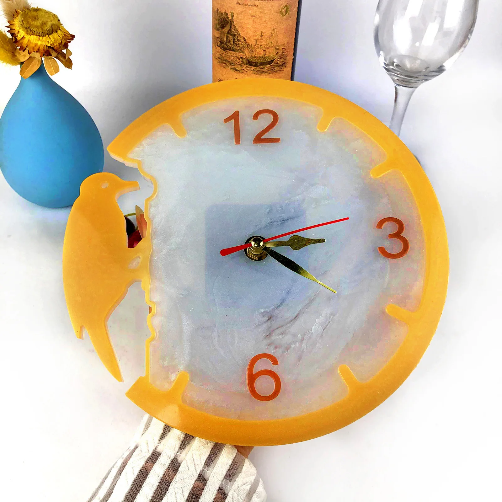 Resin Mold Large Round Clock Resina Epoxy Molds Silicone Wall Decor Arabic  Roman Clock Dial Room Hanging Ornaments DIY Crafts - AliExpress