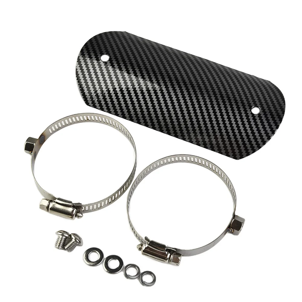 

Protector Exhaust Heat Shield Replacement Accessories Carbon Style Look Guard Middle Pipe Motorcycle Muffler Parts Useful