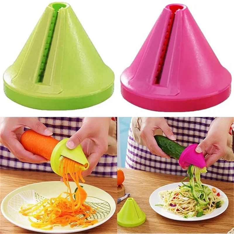 Vegetable Slicer Tools Spiral Peeler Cutter Grater Spirals Zucchini  Spaghetti Salad Maker Noodles Spiralizer Stainless Steel