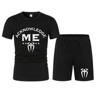 Men's Roman Reigns ''Acknowledge Me'' T-Shirt Shorts Set Summer Short Sleeve Man Overiszed Suits 2024 New Fashion Clothing Sets 1