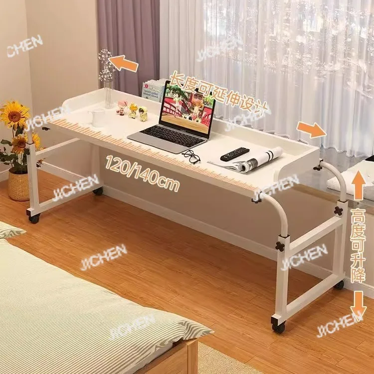 JQC Bed Small Table Bedroom Lazy Cross Bed Table Liftable Student Study Table Removable Study Desk