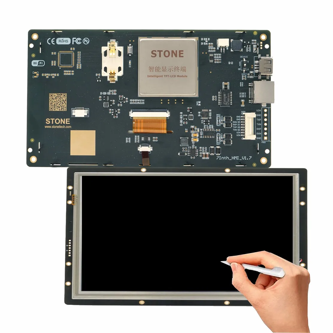 7.0 Industry Smart HMI CPU , TFT Driver design your new project file for Intelligent tft lcd screen on Windows system PC