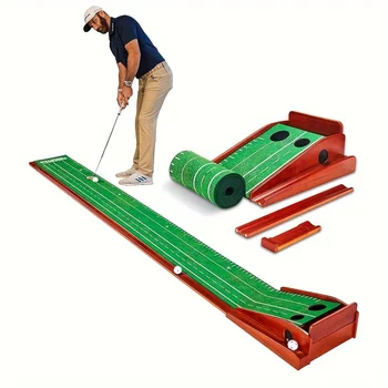 PRACTICE Putting Mat - Indoor Golf Putting Green with 1/2 Hole Training for Mini Games & Practicing at Home or in The Office 1