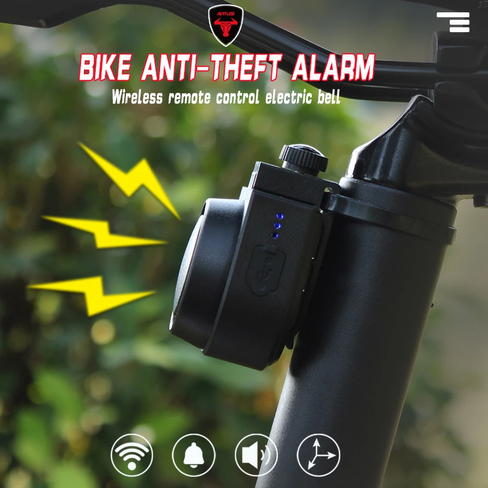 Enhanced Bike and Motorcycle Alarm Security System with Vibration Motion Sensor and Rechargeable Alert Device