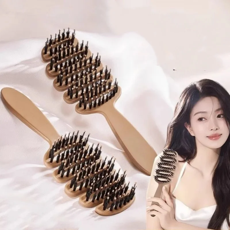 Premium Hollow Boar Bristle Detangling Scalp Massage Hairbrush