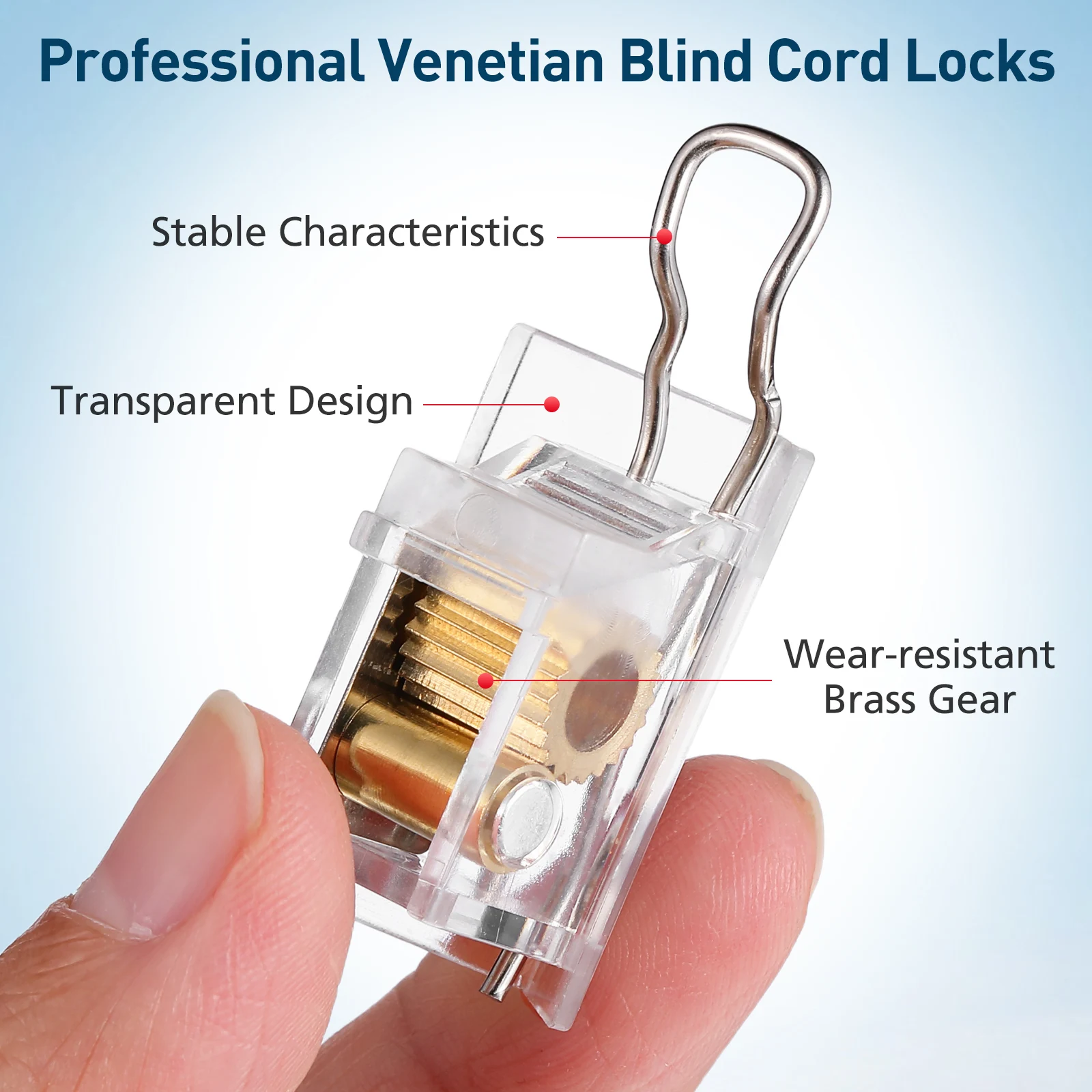 4 pezzi Meccanismo di bloccaggio del cavo per tende veneziane Componenti per tende per finestre Accessori per tende veneziane  15