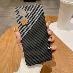 Ultra-Thin Carbon Fiber Stripe Pattern Matte Hard Cover for Redmi Turbo 4 (Black Silver)