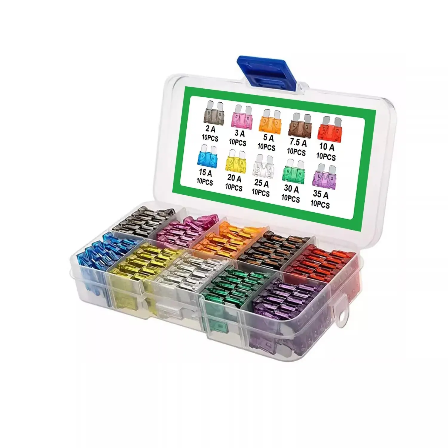 Car Fuses 100pcs 2a-35a Medium 10 Specifications