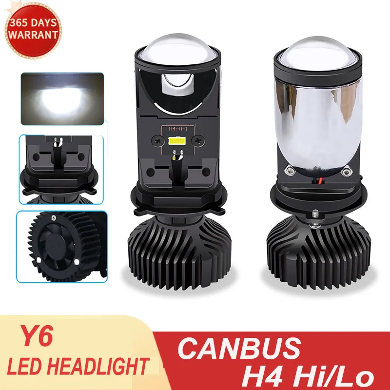 

Canbus 90W/Pair Lamp H4 LED Mini Projector Lens Automobles Bulb 20000LM Conversion Kit Hi/Lo Beam Headlight 12V24V RHD LHD Auto