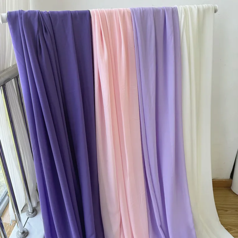 Pink and Purple Chiffon Fabric for Clothing and DIY Projects