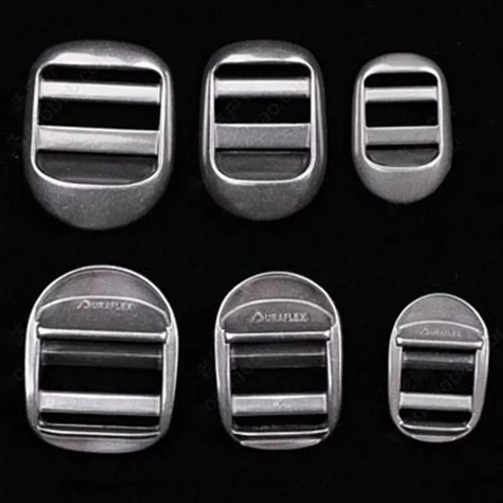 

2pcs Silver Metal Ladder Lock New 15/20/25mm Aluminum Alloy Belt Buckles Slider Adjust Buckles DIY Tactical Backpack Straps