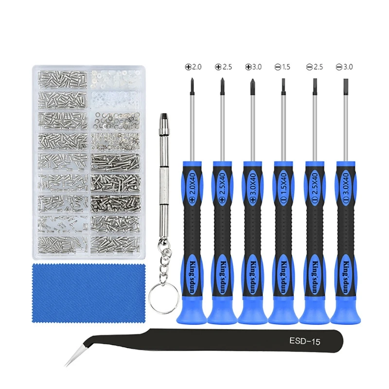 

Eyeglass Repair with 6 Pcs Screwdrivers and Glass Screw Tweezers Tools for Glasses Eye Glass Sunglass Repai