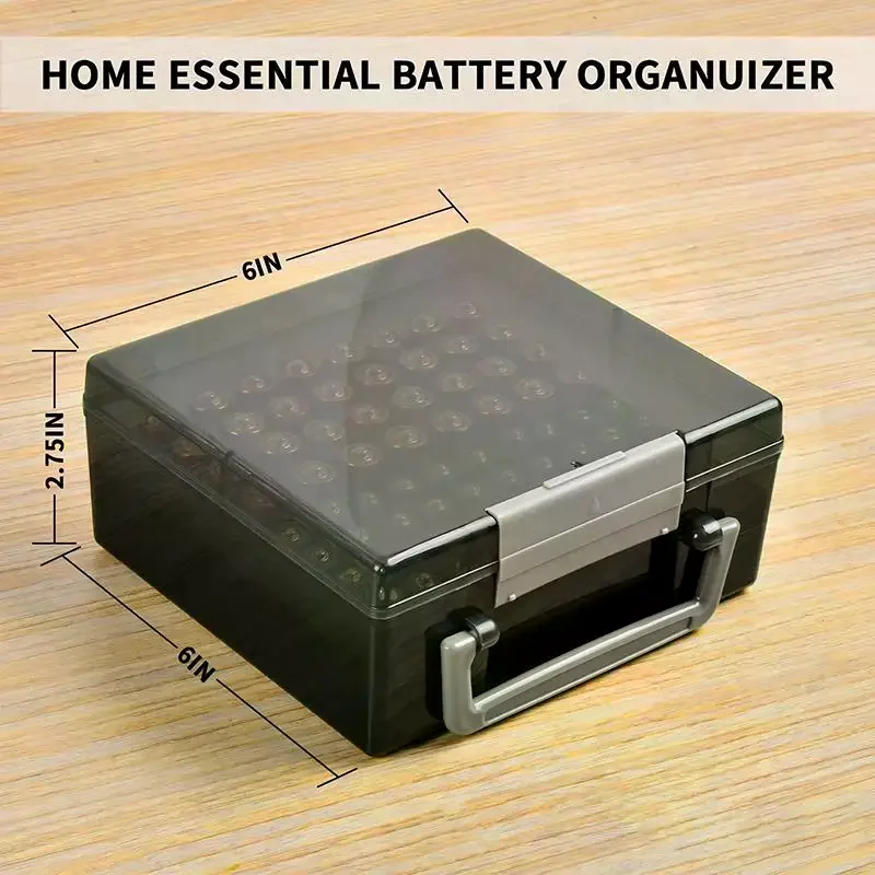 Organizzatore per Batterie, Contiene 72 Batterie AA AAA, Scatola Portabatterie, Contenitore per Garage, Organizzatore per Cassetti di Casa, Dispenser Portabatterie - immagine 5