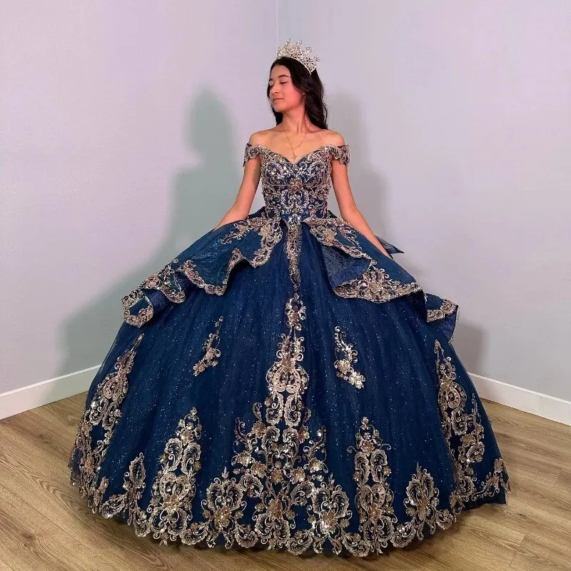 Navy Blue Quinceanera Dresses Appliques Lace Beads Prom Sweet 16 Vestido De | eBay Navy Blue Quinceanera Dresses Appliques Lace Beads Prom Sweet 16 Vestido De | eBay