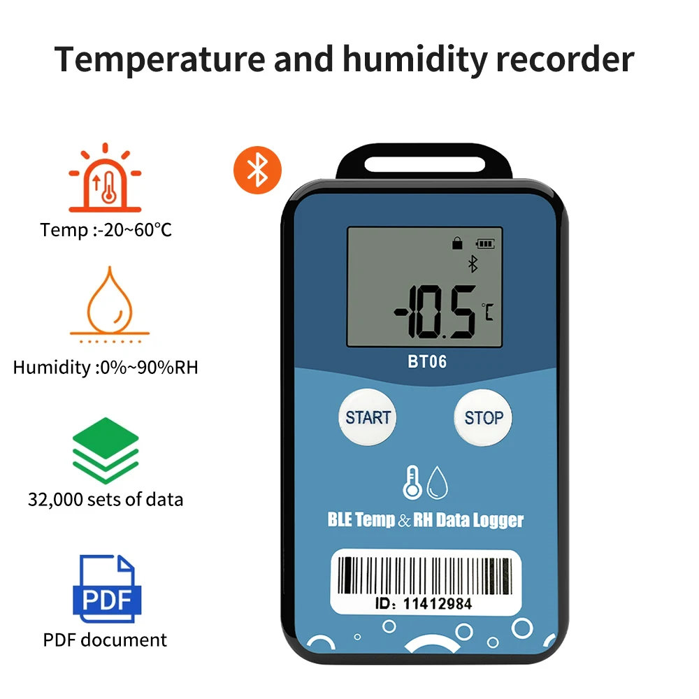 TZ-BT06 Bluetooth Data Logger Temperature Humidity For Cold Chain Laboratory