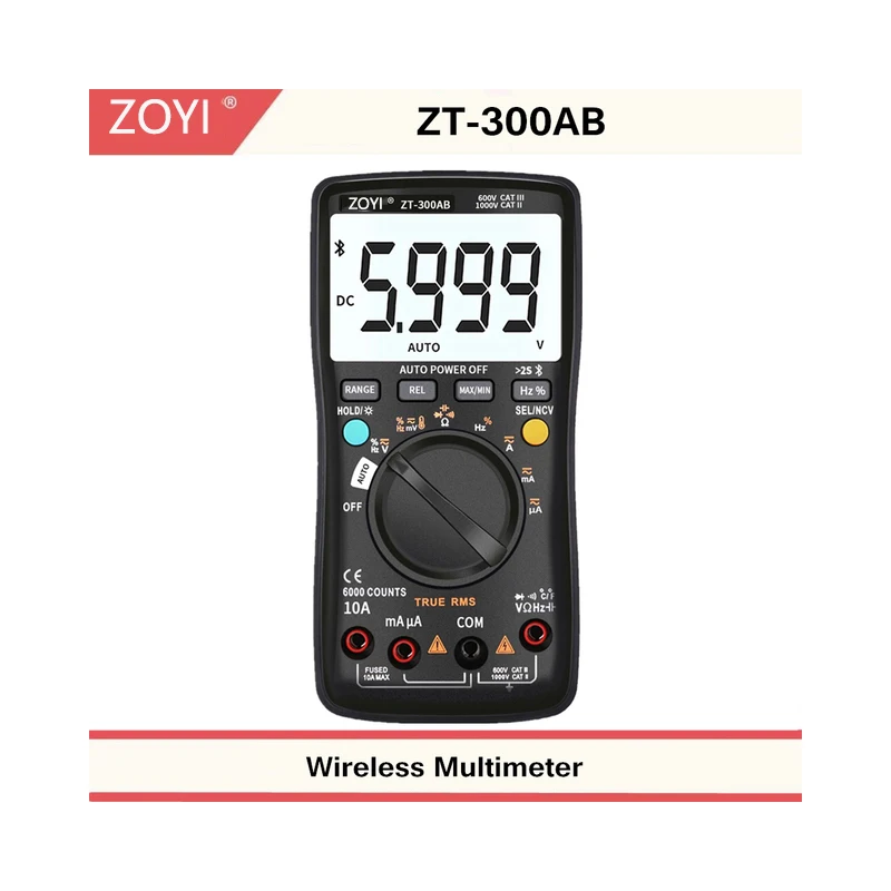 Zoyi Digital Multimeter Wireless Technology Ammeter True Rms Auto Rang