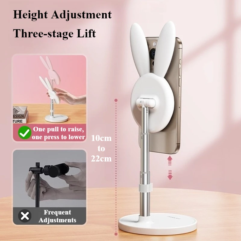 Eary Portable Wireless Charger Stand Desktop Phone Holder for Magsafe Charger for iPhone 16/15/14 Pro Max (Not Included Charger)