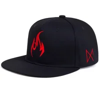 Creative Fashion Flame Embroidery Baseball Cap Adjustable Cotton Snapback Hat Men Women Outdoors Hip Hop Trucker Hats Sport Caps 1