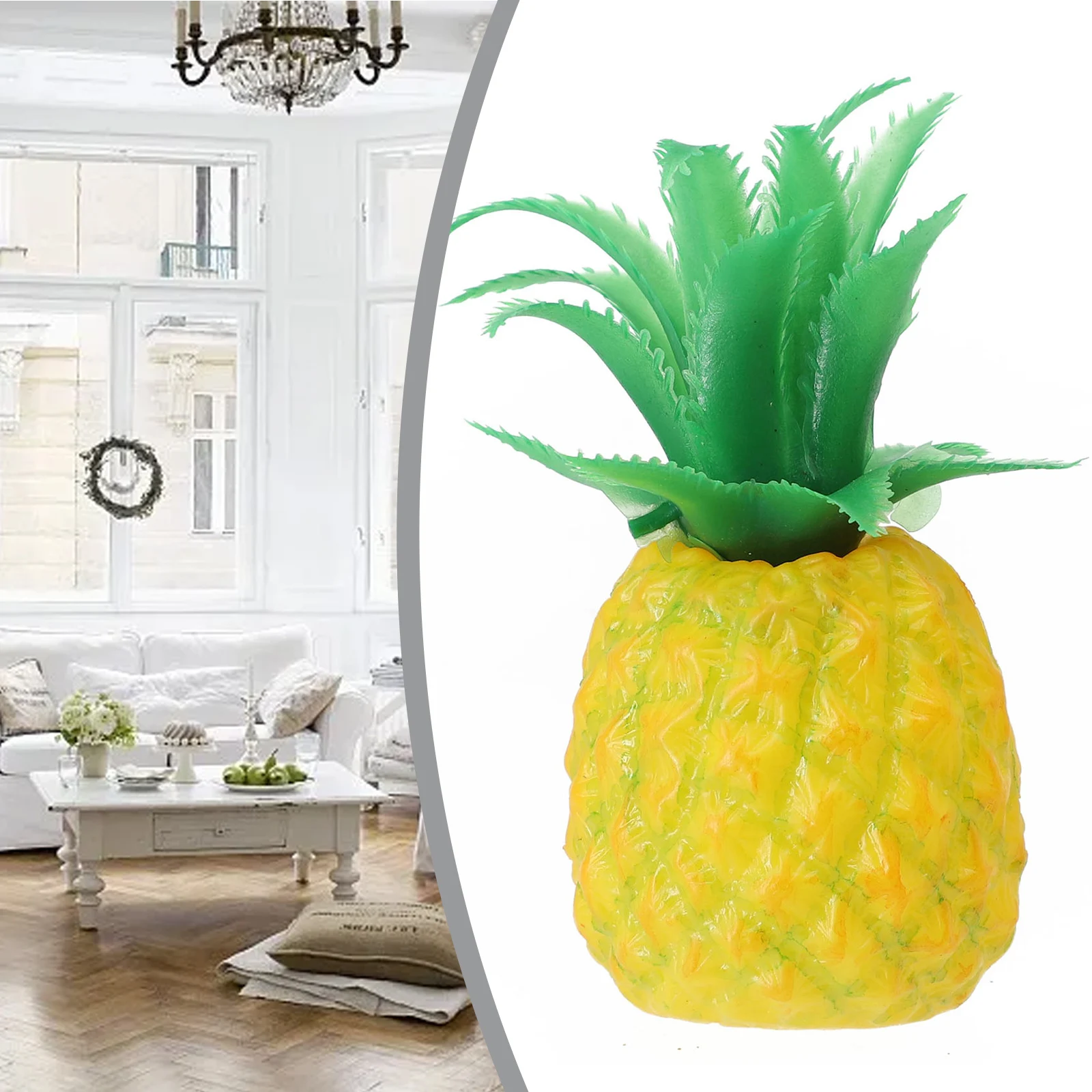 5,5x11cm künstliche Ananas gefälschte Ananas Frucht Kunststoff fotografische Stütze simulierte Ananas Home Shop Dekoration – Detail 2