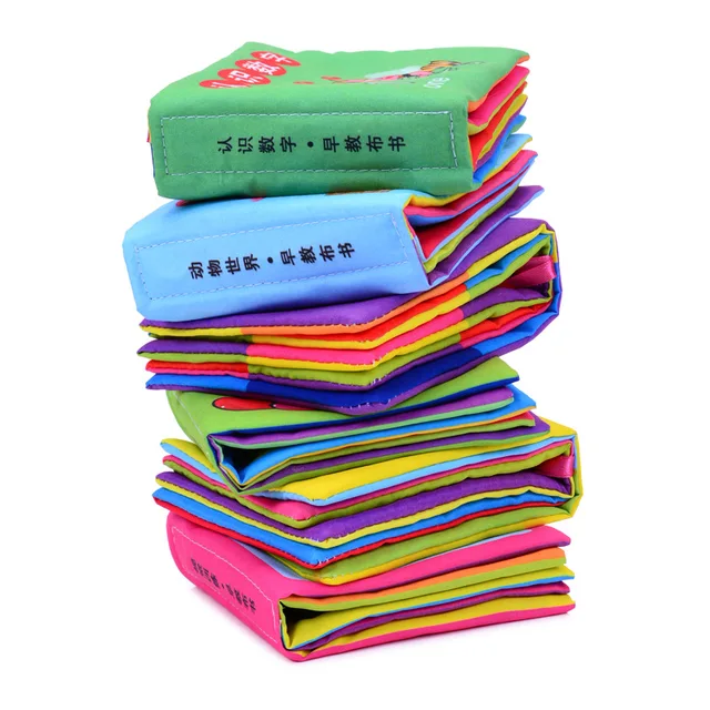 Montessori 0-12Monthes Baby Books toys Educational Newborn Infant Early Learning Cloth Book Develop Cognize Reading Puzzle Toys 2